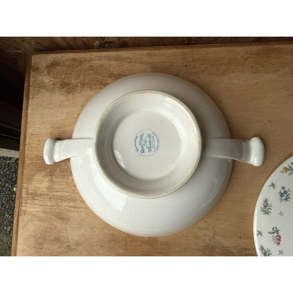 Harmony House Serving Bowl with Lid Made in USA by Hall China Vintage